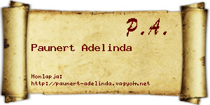 Paunert Adelinda névjegykártya